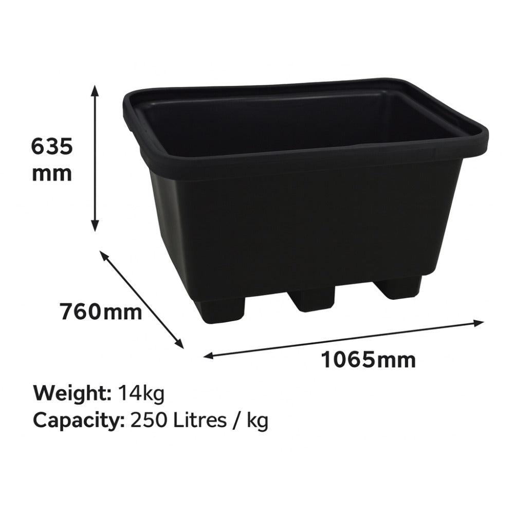 250 Litre Eco Recycled Fork Lift Mortar Tub