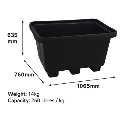 250 Litre Eco Recycled Fork Lift Mortar Tub